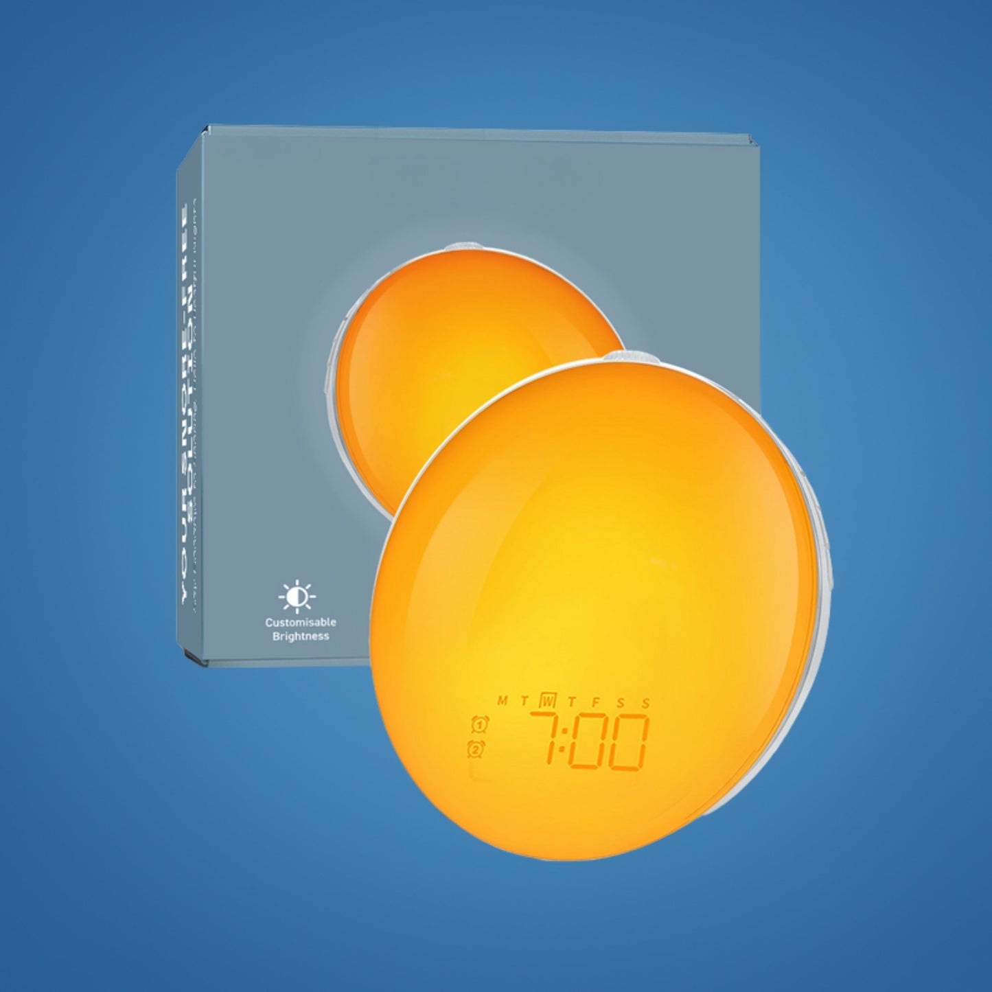 Glevato | Sunrise Alarm Clock | Natural Wake-Up Light with Ambient Lighting for Deep Sleepers & Dark Mornings