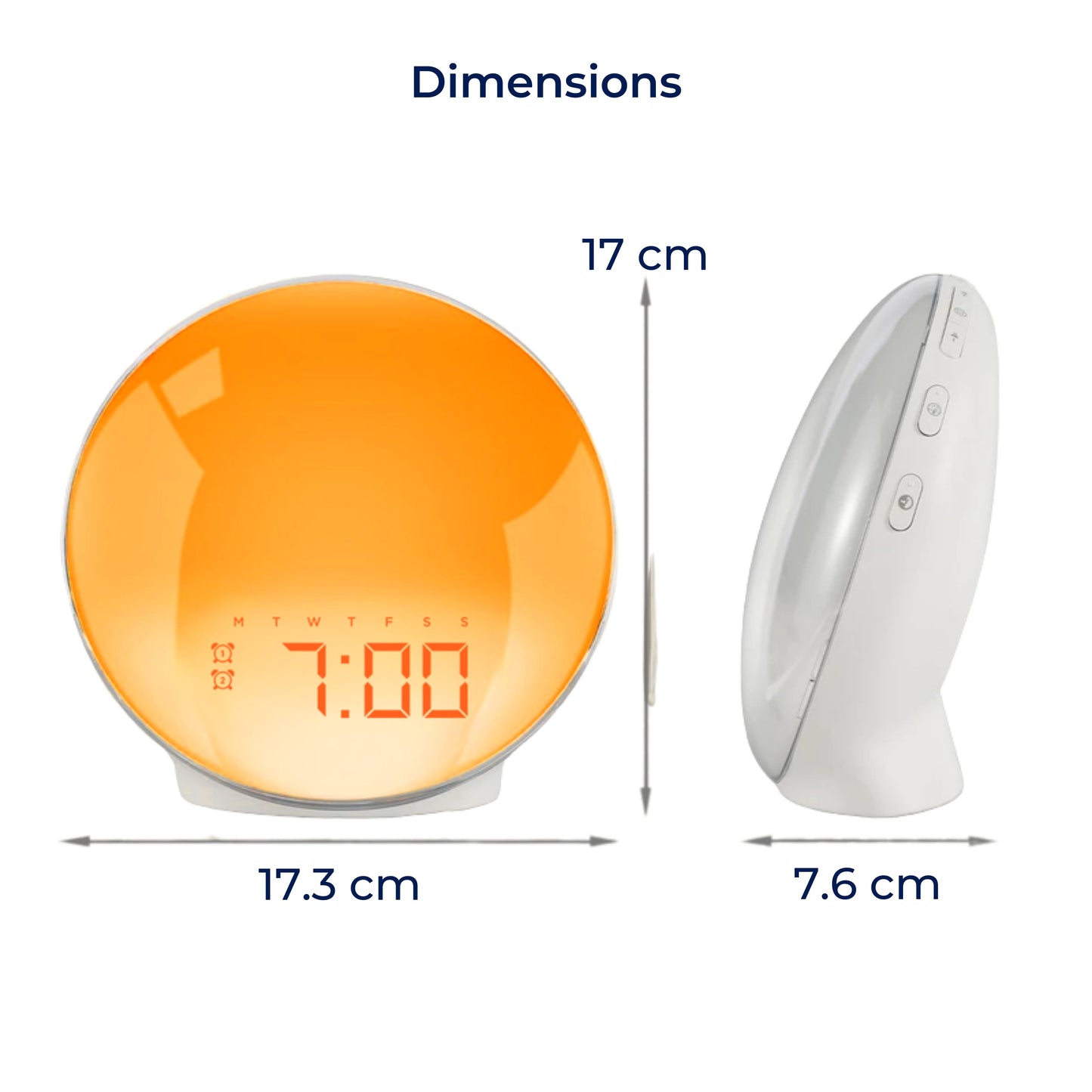Glevato | Sunrise Alarm Clock | Natural Wake-Up Light with Ambient Lighting for Deep Sleepers & Dark Mornings