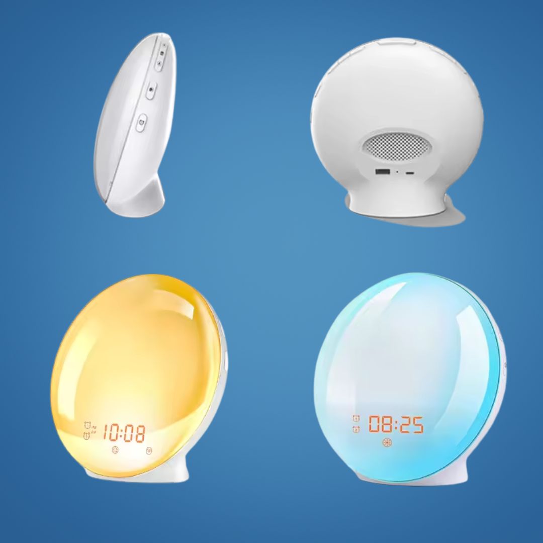 Glevato | Sunrise Alarm Clock | Natural Wake-Up Light with Ambient Lighting for Deep Sleepers & Dark Mornings