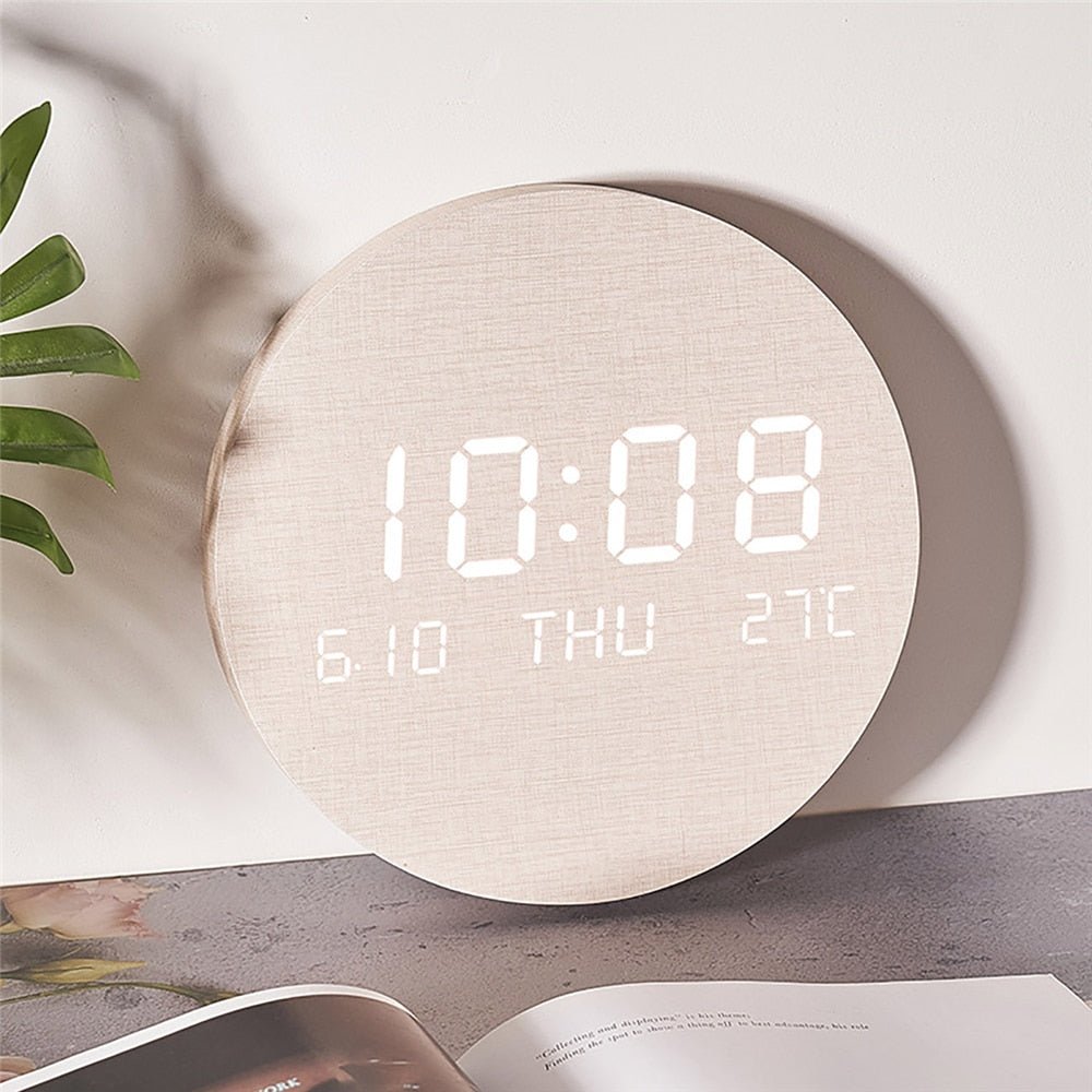 Glevato | Svenna Digital Wall Clock | Scandinavian Minimalist Design