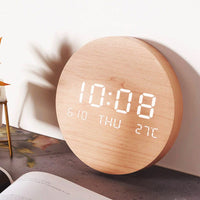 Glevato | Cyfrowy zegar ścienny Svenna | Skandynawski minimalistyczny design