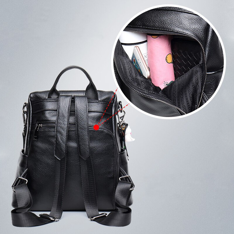 Glevato | Theft-Proof Leather Backpack