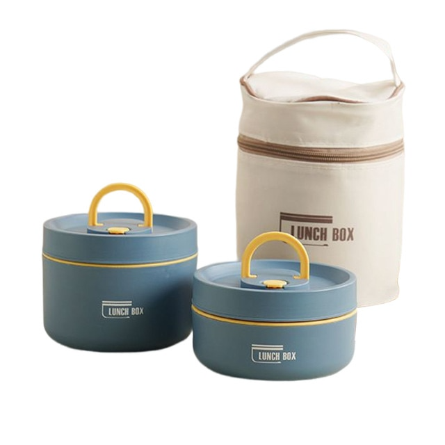 Glevato | ThermoBox Multi-Layered Insulated Lunchbox with FREE Carry Bag