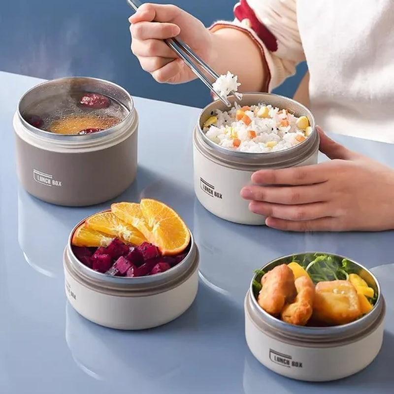 Glevato | ThermoBox Multi-Layered Insulated Lunchbox with FREE Carry Bag