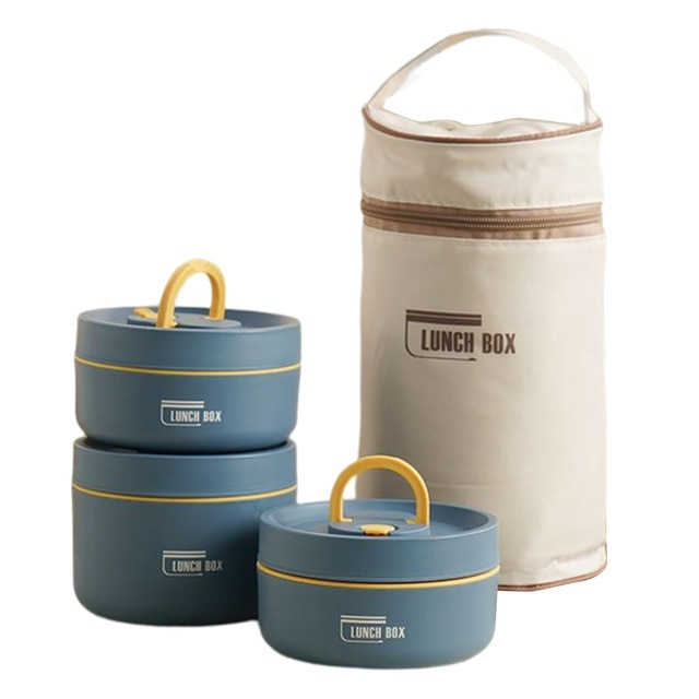 Glevato | ThermoBox Multi-Layered Insulated Lunchbox with FREE Carry Bag
