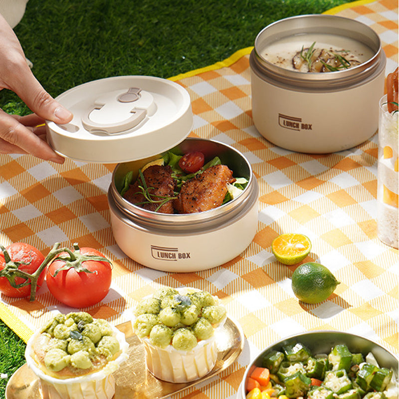Glevato | ThermoBox Multi-Layered Insulated Lunchbox with FREE Carry Bag