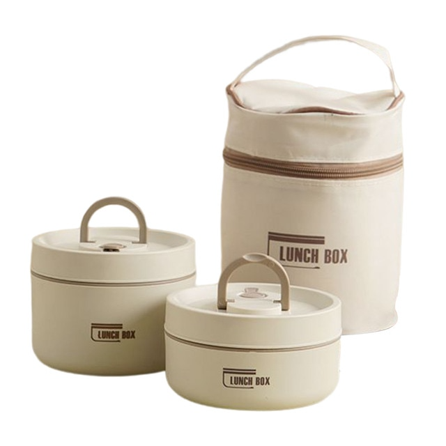 Glevato | ThermoBox Multi-Layered Insulated Lunchbox with FREE Carry Bag