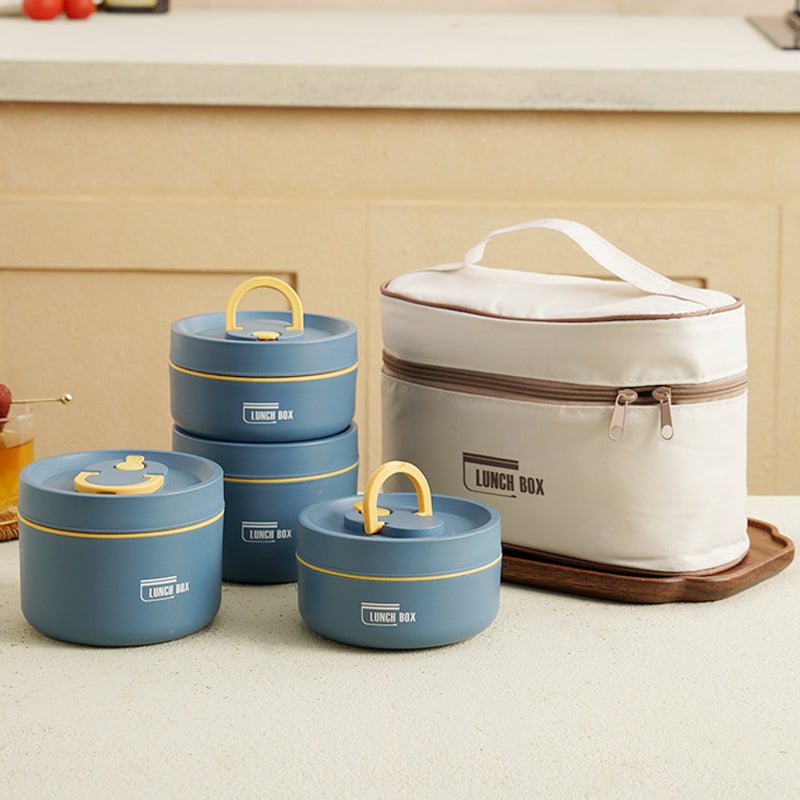Glevato | ThermoBox Multi-Layered Insulated Lunchbox with FREE Carry Bag
