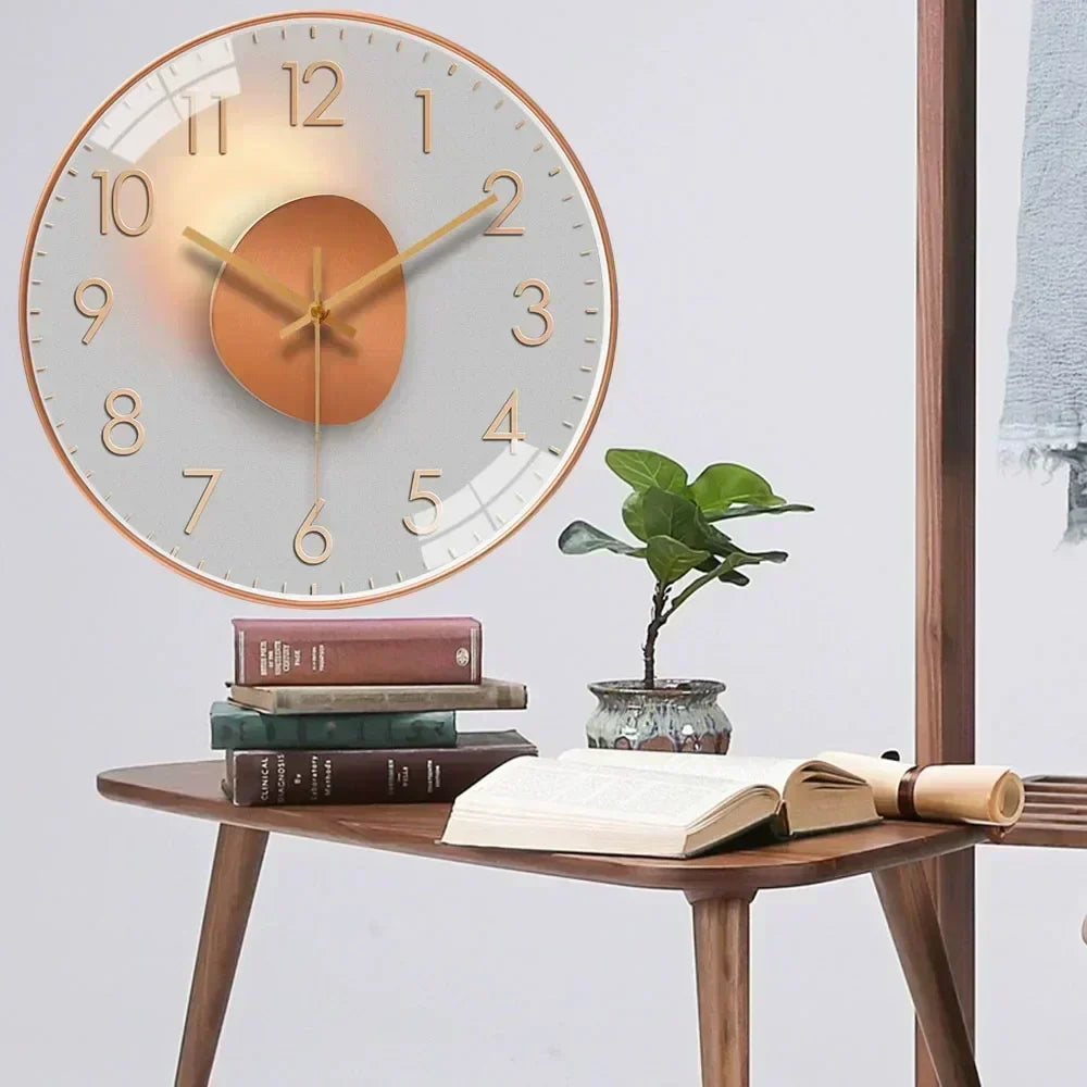 Glevato | Timeless Whisper™ | Silent Classic Wall Clock | Noise-Free Design for Bedroom & Office Decor