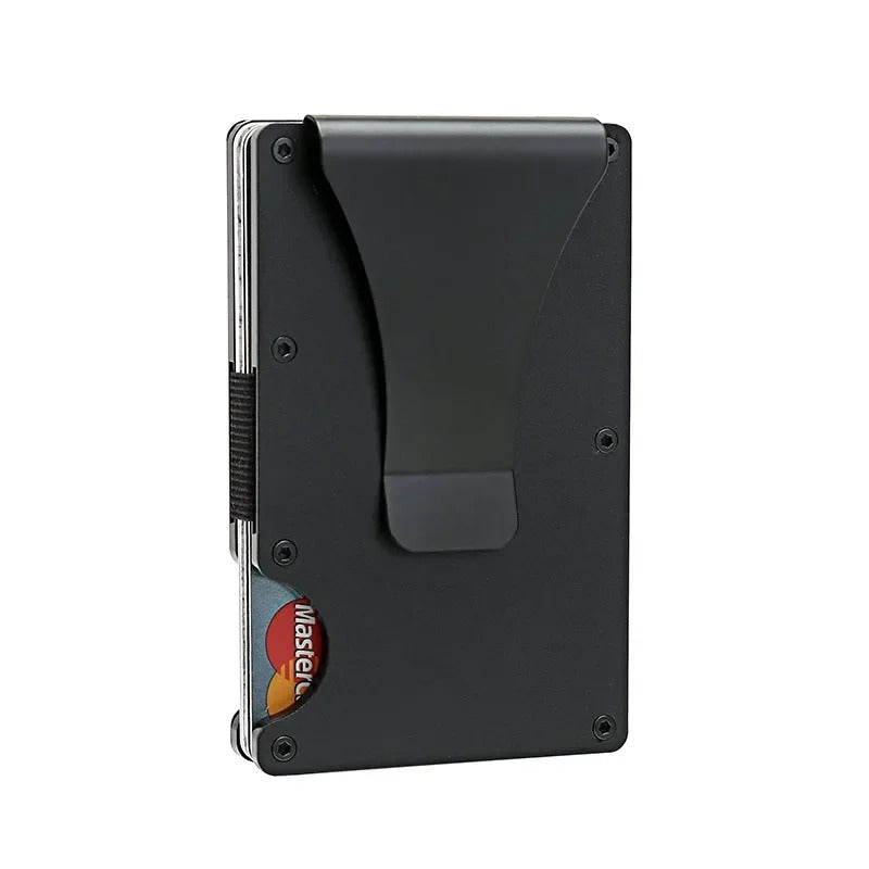 Glevato | Titanium Matte Cobalt Cardholder – Slim & Stylish RFID Wallet for Men & Women