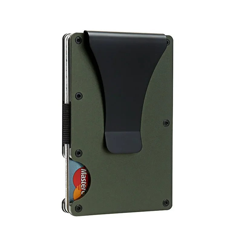 Glevato | Titanium Matte Cobalt Cardholder – Slim & Stylish RFID Wallet for Men & Women