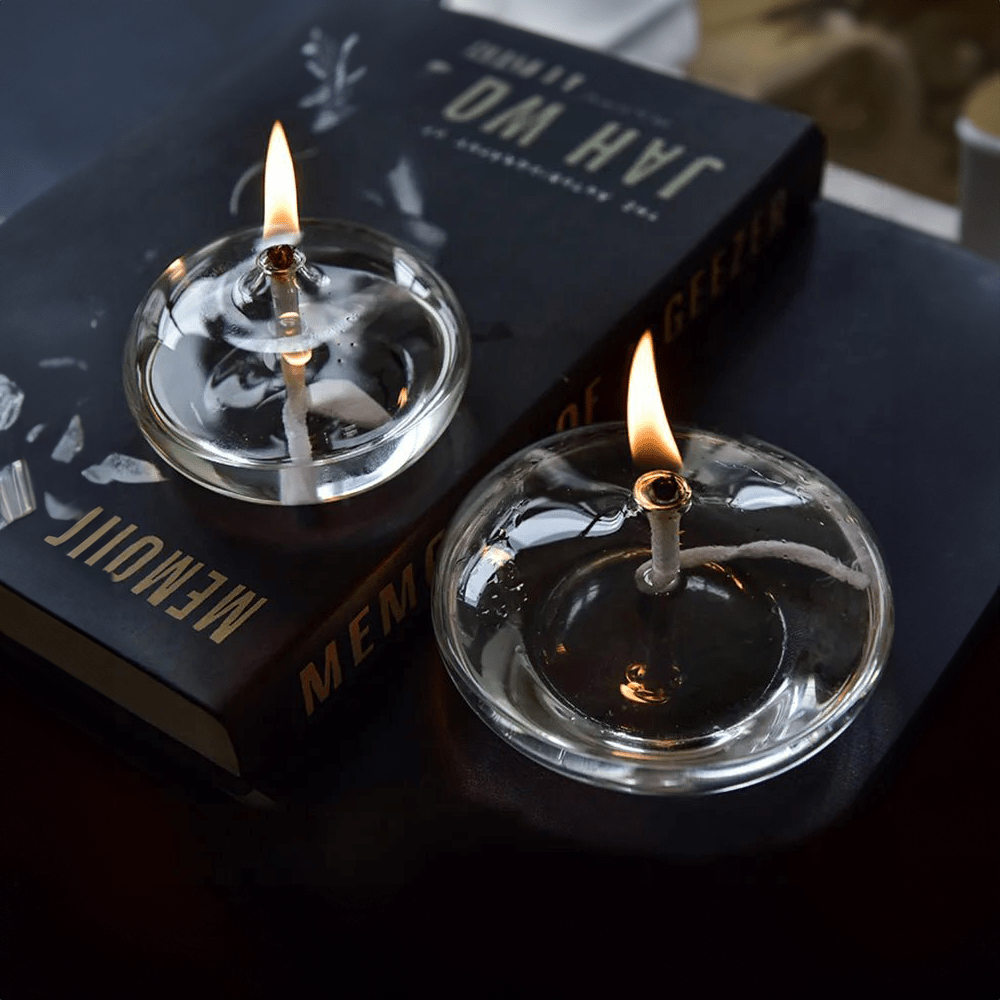 Glevato | Transparent Oil Lamp Made of Glass as Candle Holder