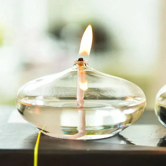 Glevato | Transparent Oil Lamp Made of Glass as Candle Holder