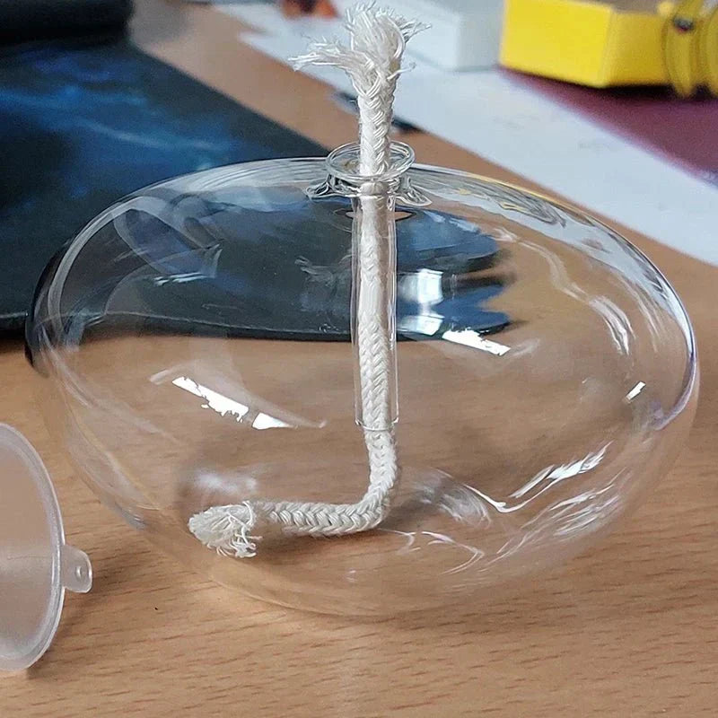 Glevato | Transparent Oil Lamp Made of Glass as Candle Holder
