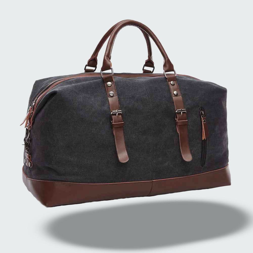 Glevato | Travel Duffle Bag in Waxed Canvas – Durable and Waterproof with Leather Details