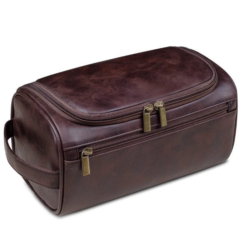Glevato | TravelTrek Luxury Bag – Leather Toiletry Bag with Waterproof Lining and YKK Zippers