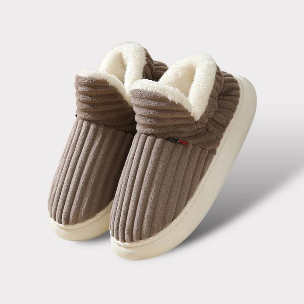 Glevato | Unisex Corduroy Lined Bootie Slippers