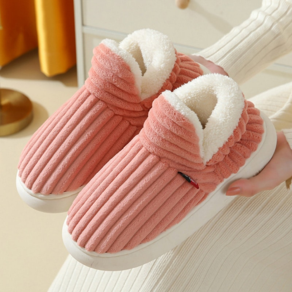 Glevato | Unisex Corduroy Lined Bootie Slippers