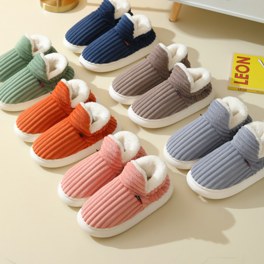 Glevato | Unisex Corduroy Lined Bootie Slippers