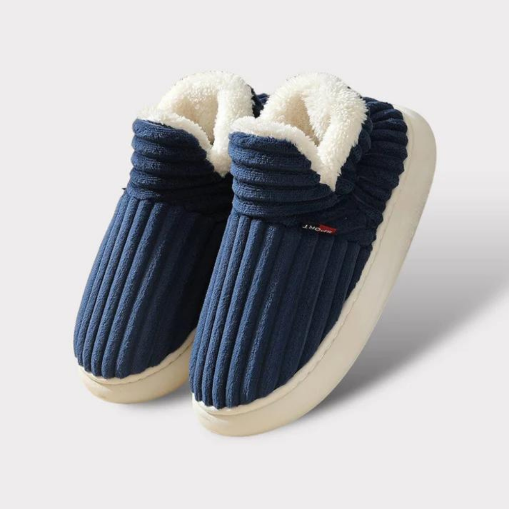 Glevato | Unisex Corduroy Lined Bootie Slippers