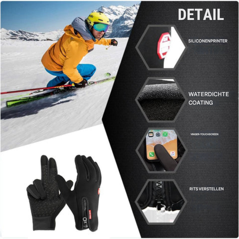 Glevato | Unisex Winter Ski Gloves with Touchscreen & Grip