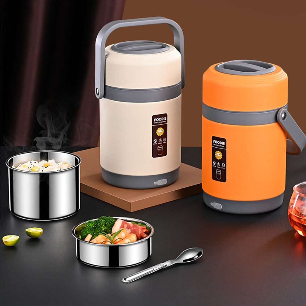 Glevato | USB Heated Lunch Box | 304 Stainless Steel, Portable Food Warmer