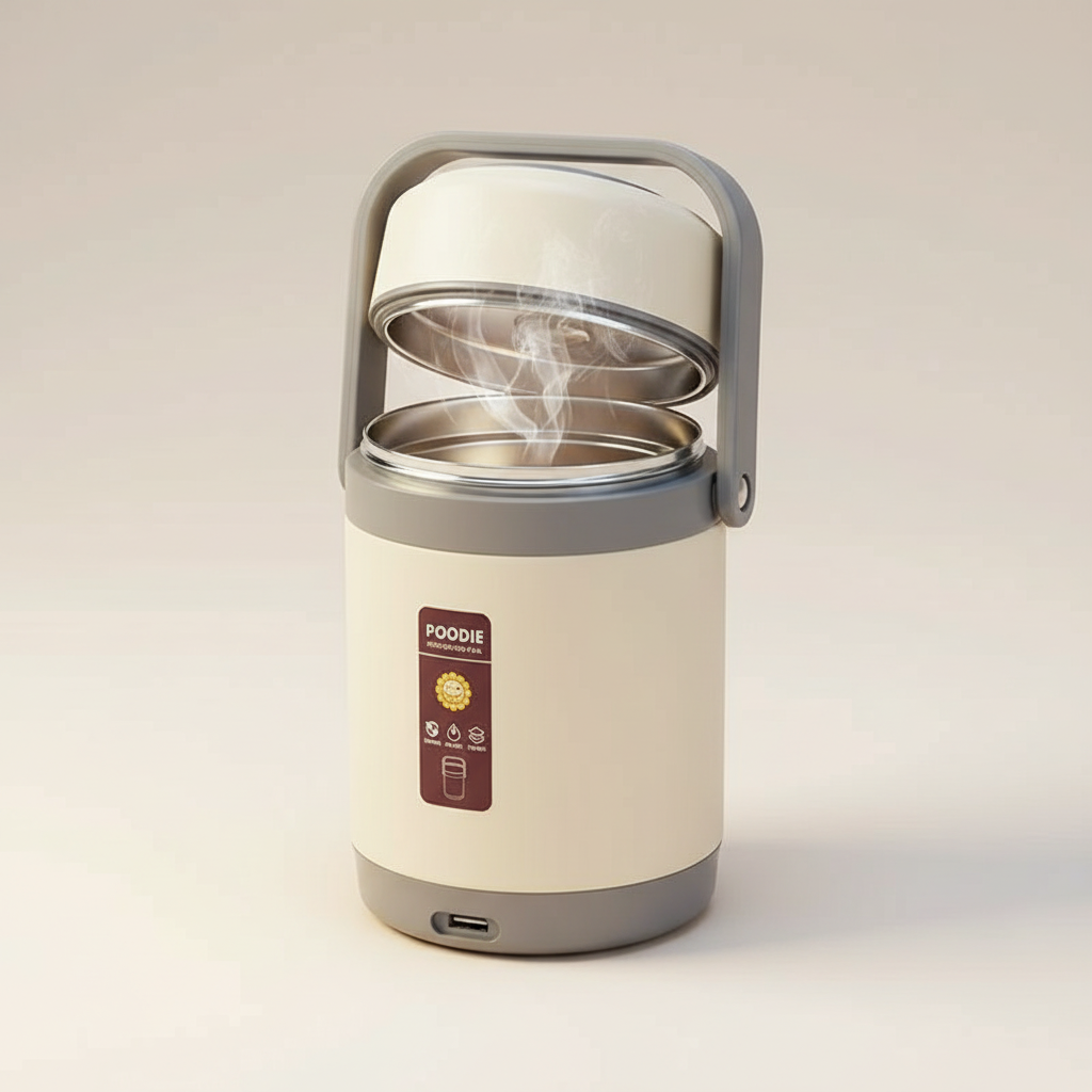 Glevato | USB Heated Lunch Box | 304 Stainless Steel, Portable Food Warmer