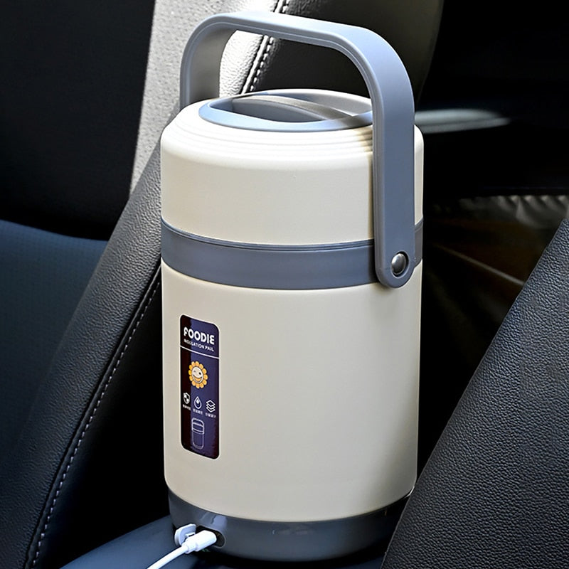 Glevato | USB Heated Lunch Box | 304 Stainless Steel, Portable Food Warmer