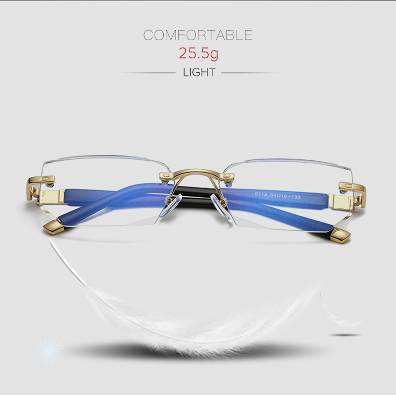 Glevato | Viselio Intelligent Reading Glasses with Progressive Lenses | Ultra-Light & Blue Light Filter | For Near & Distant Vision | Titanium Frame TR90