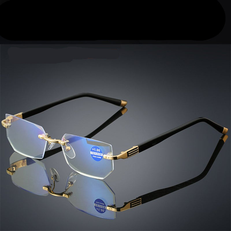 Glevato | Viselio Intelligent Reading Glasses with Progressive Lenses | Ultra-Light & Blue Light Filter | For Near & Distant Vision | Titanium Frame TR90