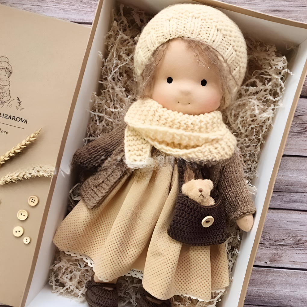 Glevato | Waldorf Cuddly Doll with Knitted Sweater