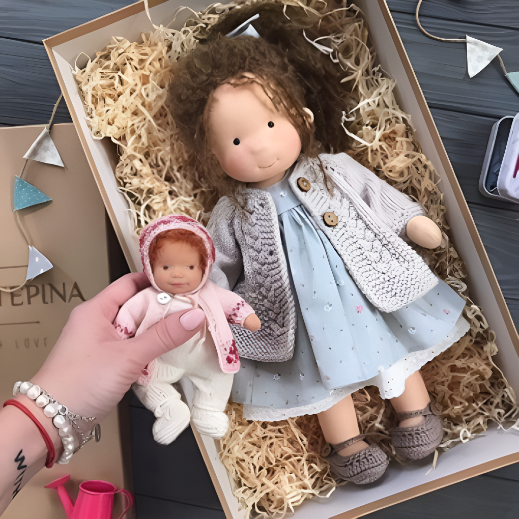 Glevato | Waldorf Cuddly Doll with Knitted Sweater