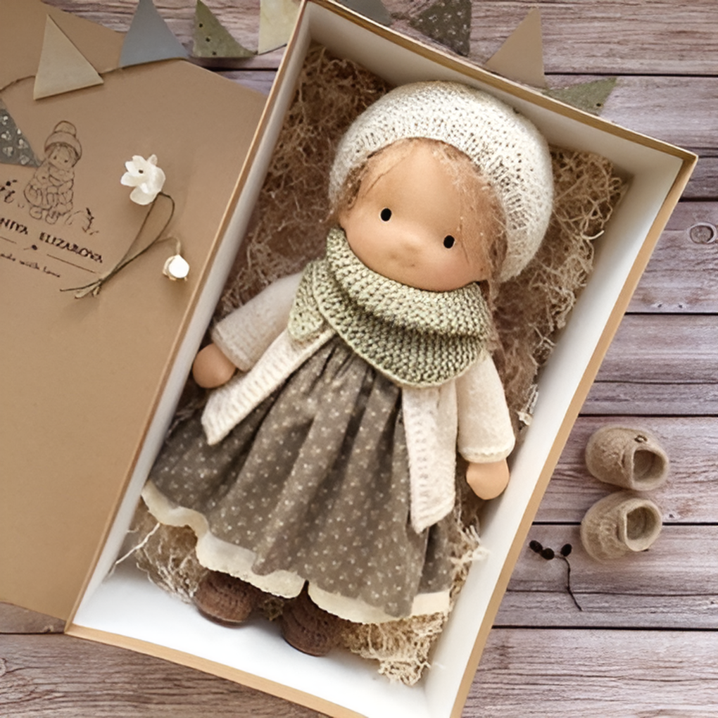 Glevato | Waldorf Cuddly Doll with Knitted Sweater