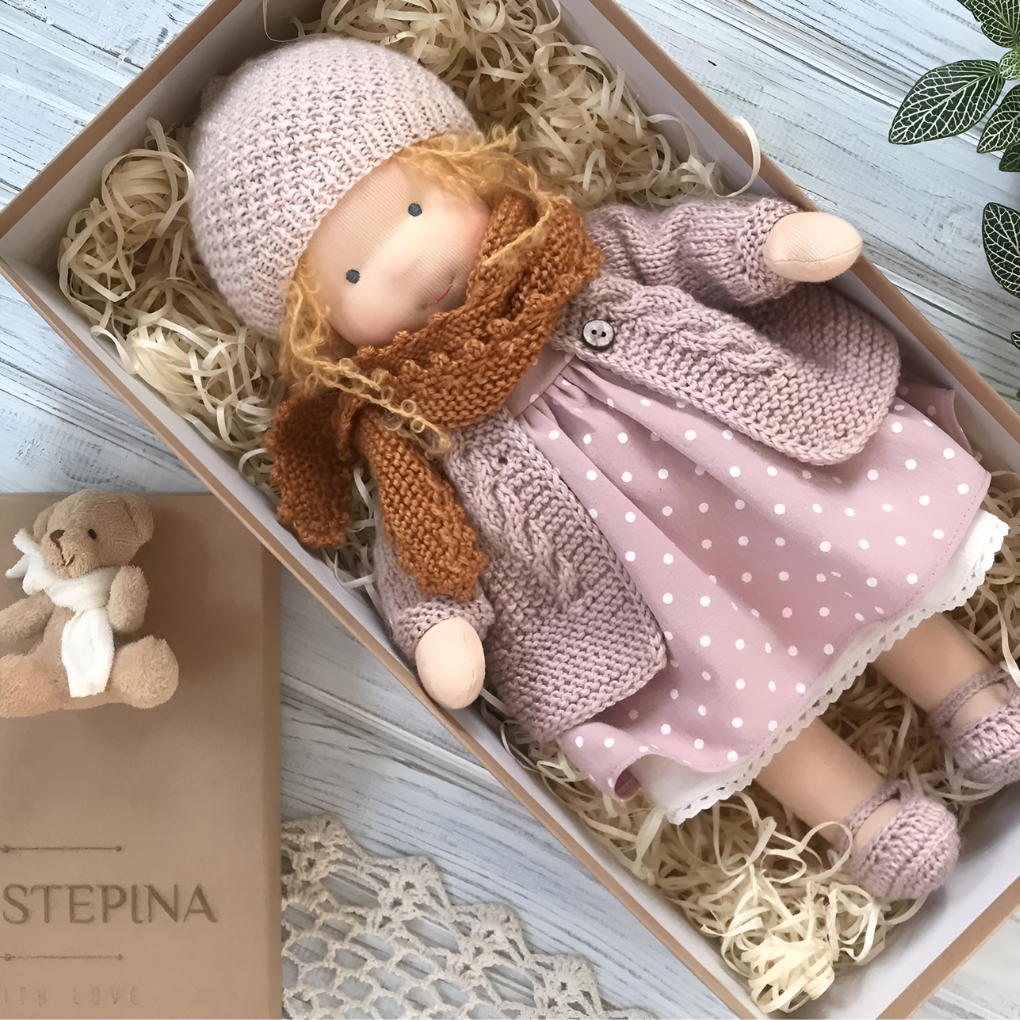 Glevato | Waldorf Cuddly Doll with Knitted Sweater