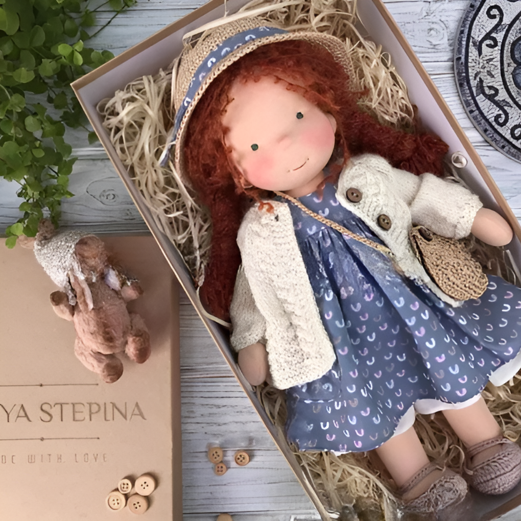 Glevato | Waldorf Cuddly Doll with Knitted Sweater
