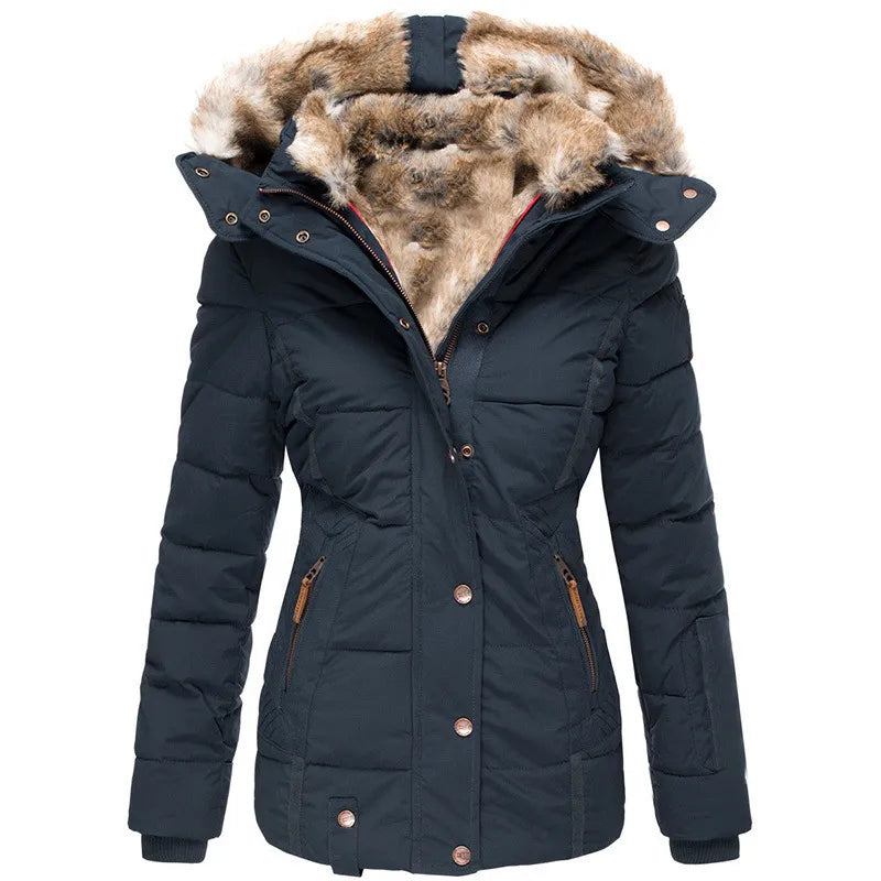 Glevato | Warm Winter Jacket with Fur Lining for Women