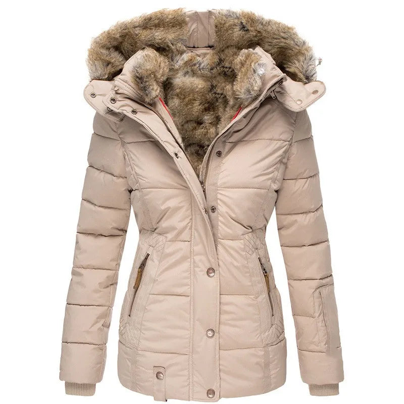 Glevato | Warm Winter Jacket with Fur Lining for Women