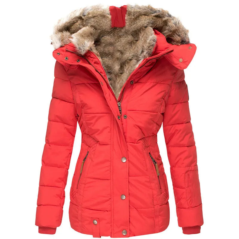 Glevato | Warm Winter Jacket with Fur Lining for Women
