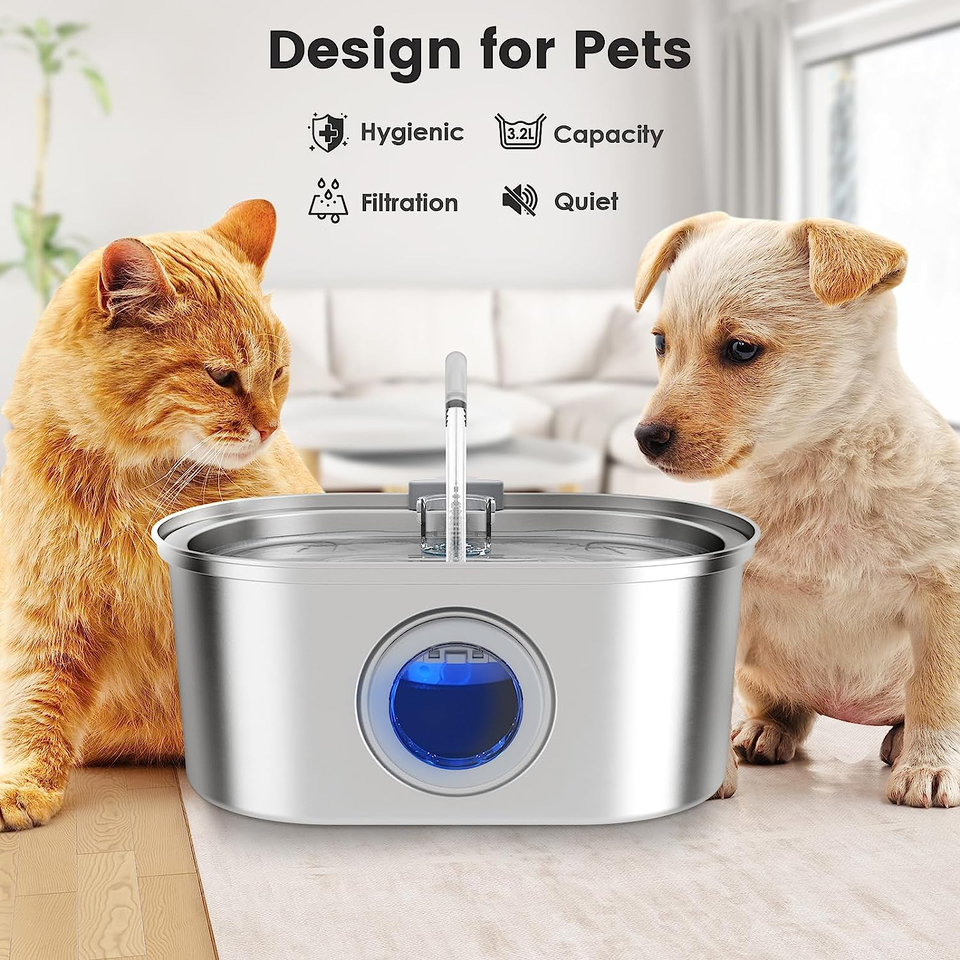 Glevato | Water Fountain Stainless Steel 3.2L