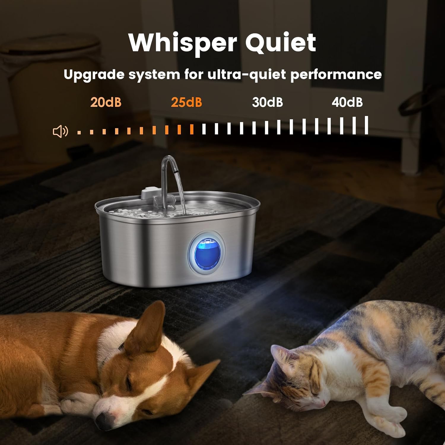 Glevato | Water Fountain Stainless Steel 3.2L