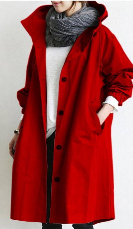 Glevato | Waterproof and Windproof Trench Coat for Women with Hood