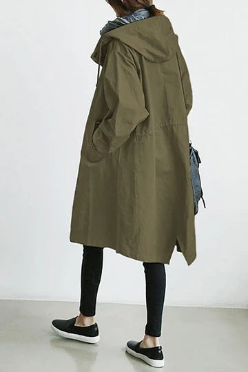 Glevato | Waterproof and Windproof Trench Coat for Women with Hood