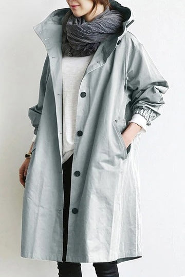 Glevato | Waterproof and Windproof Trench Coat for Women with Hood