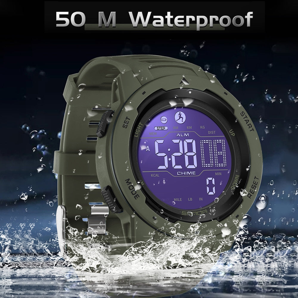 Glevato | Waterproof Military Pedometer Digital Watch