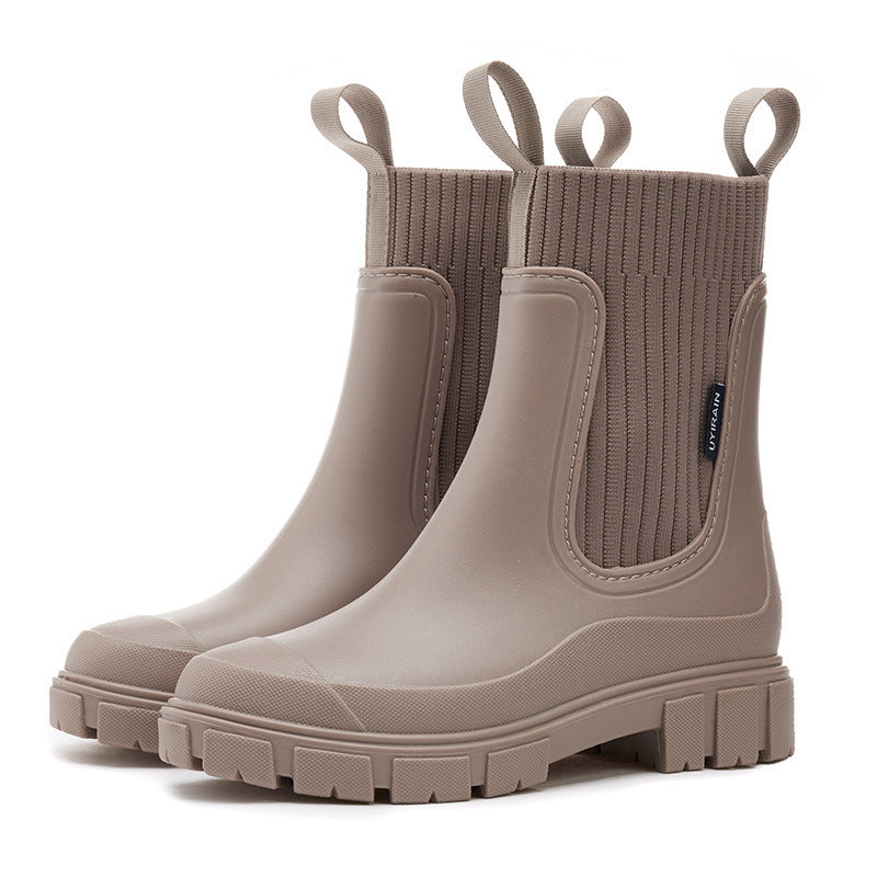 Glevato | Waterproof Rubber Boots for Women | Height-Increasing Platform & Slip-Resistant PVC