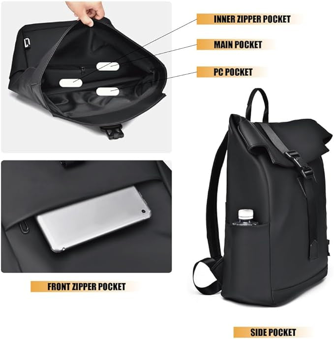 Glevato | Waterproof Travel & Commuter Backpack – USB, Lightweight & Spacious