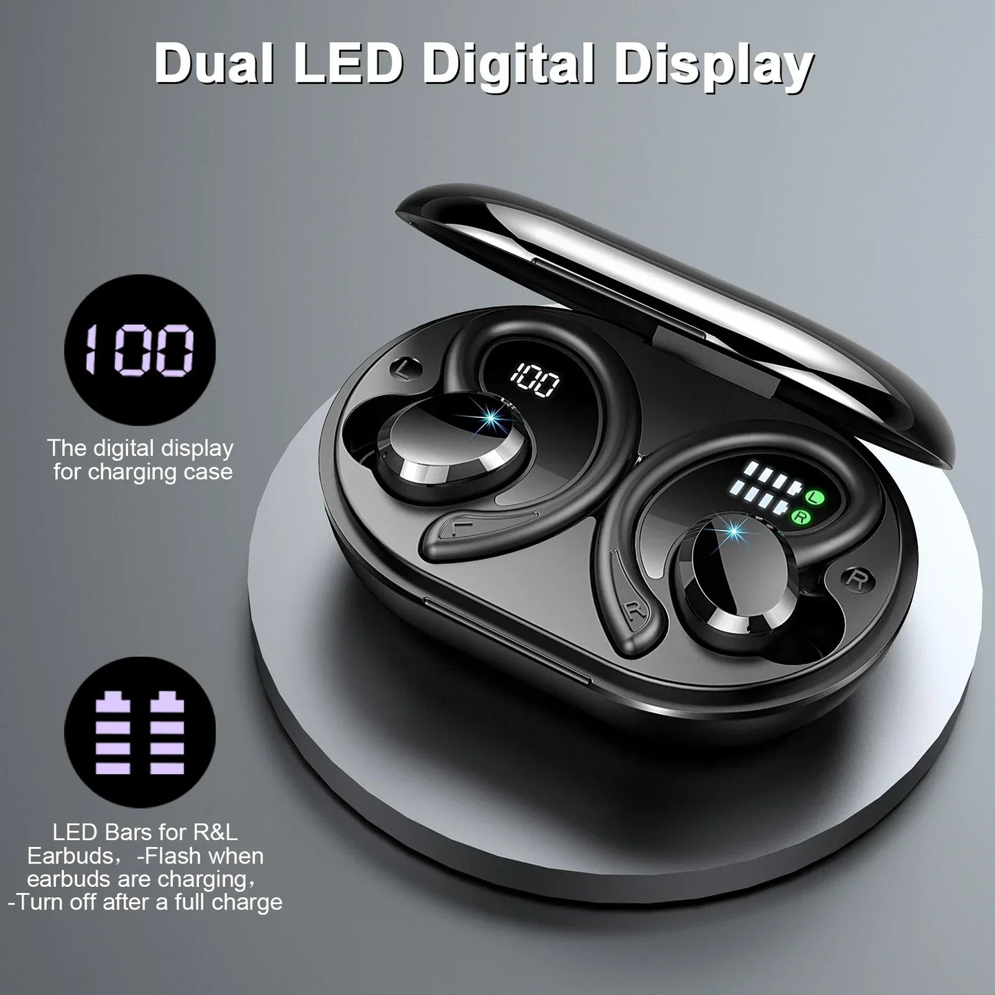 Glevato | Wireless Earbuds with Long Battery Life – SecureFit – (Buy 1 Get 1 Free)