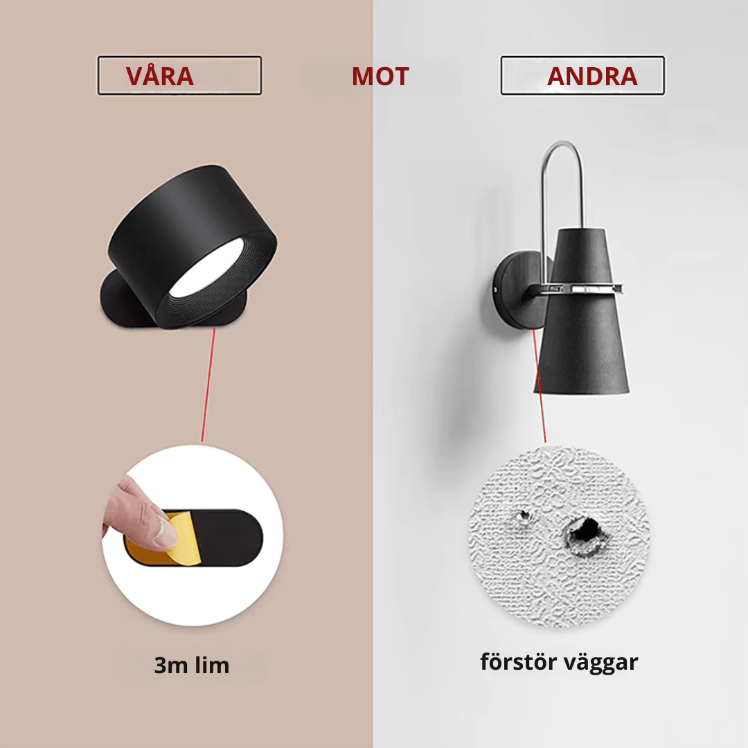 Glevato | Wireless Nordic Wall Lamp with Remote Control