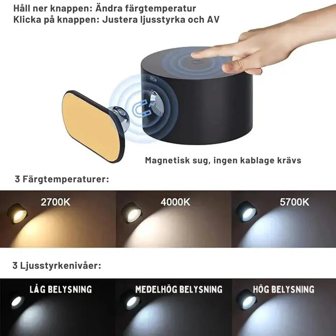 Glevato | Wireless Nordic Wall Lamp with Remote Control