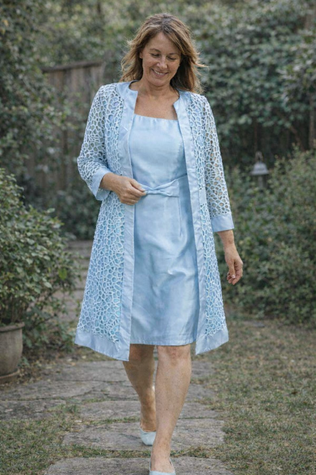 Glevato | Women's 2-Piece Lace Dress with Jacket Elegant